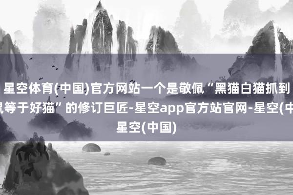 星空体育(中国)官方网站一个是敬佩“黑猫白猫抓到老鼠等于好猫”的修订巨匠-星空app官方站官网-星空(中国)
