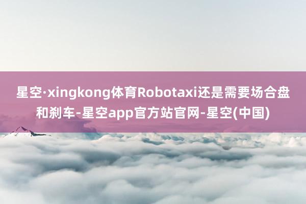 星空·xingkong体育Robotaxi还是需要场合盘和刹车-星空app官方站官网-星空(中国)
