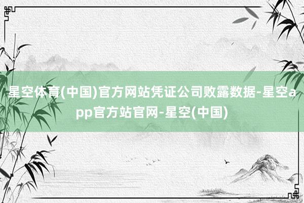 星空体育(中国)官方网站　　凭证公司败露数据-星空app官方站官网-星空(中国)